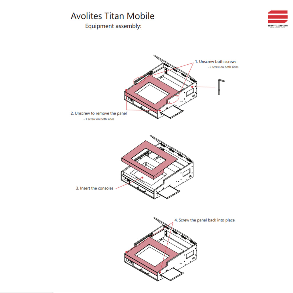 Flight case for AVOLITES Titan Mobile Lighting controller with 4x casters by Santosom