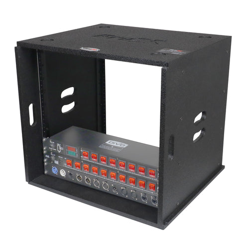 10U Rack Case 14" Deep Vertical Amp Rack Polyurea Coated BLAQ Series