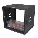 10U Rack Case 14" Deep Vertical Amp Rack Polyurea Coated BLAQ Series