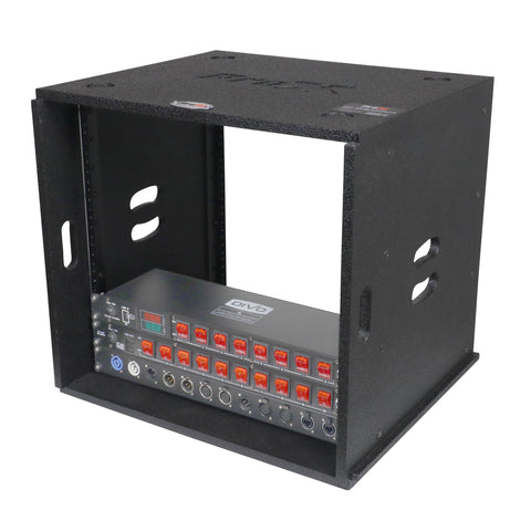 10U Rack Case 14" Deep Vertical Amp Rack Polyurea Coated BLAQ Series