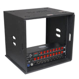 10U Rack Case 14" Deep Vertical Amp Rack Polyurea Coated BLAQ Series