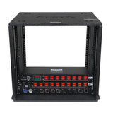 10U Rack Case 14" Deep Vertical Amp Rack Polyurea Coated BLAQ Series