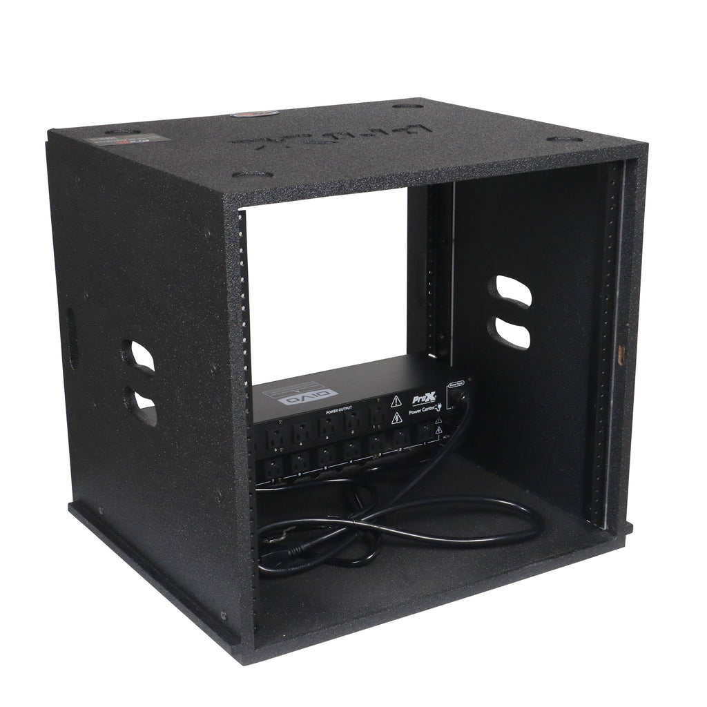10U Rack Case 14" Deep Vertical Amp Rack Polyurea Coated BLAQ Series