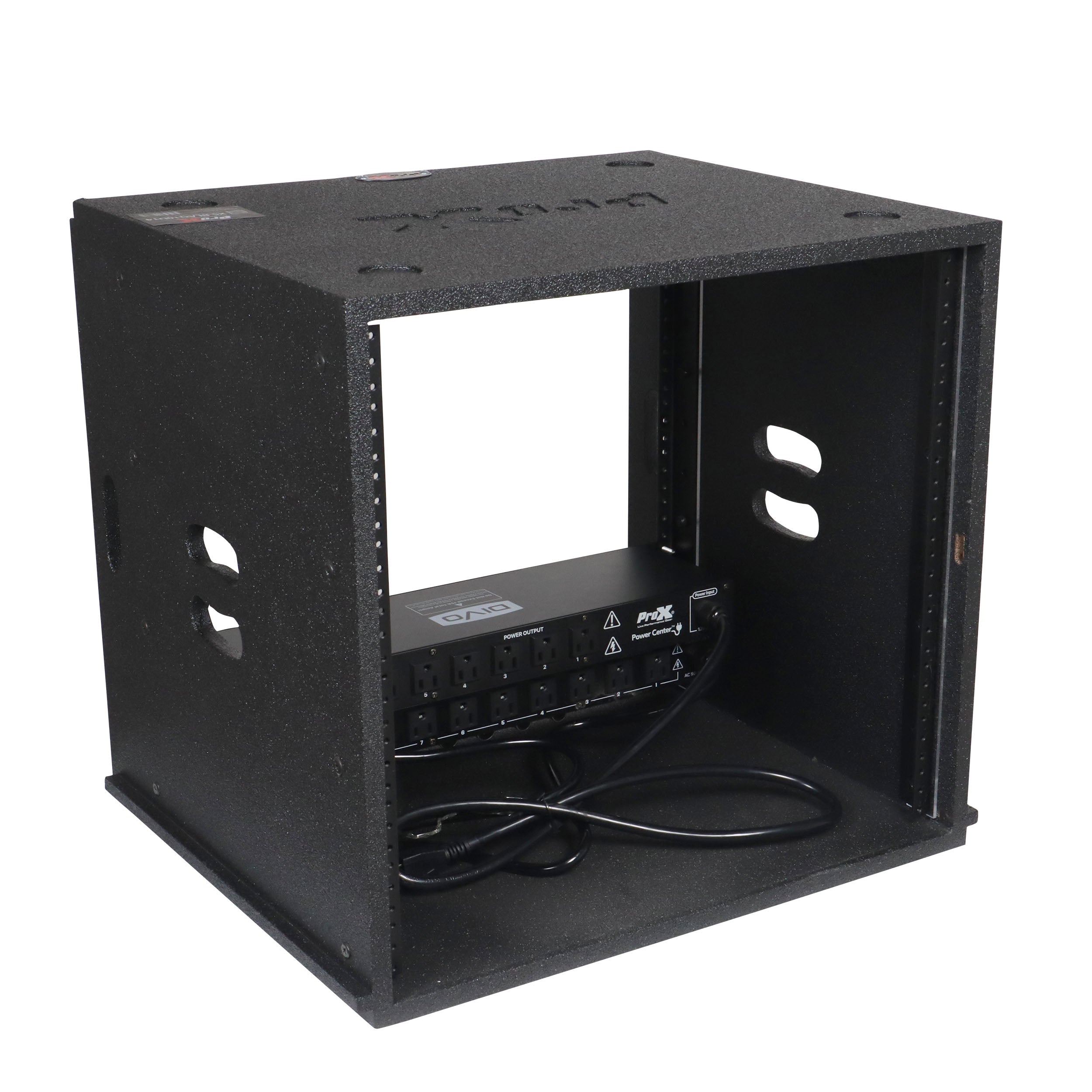 10U Rack Case 14" Deep Vertical Amp Rack Polyurea Coated BLAQ Series