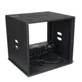 10U Rack Case 14" Deep Vertical Amp Rack Polyurea Coated BLAQ Series