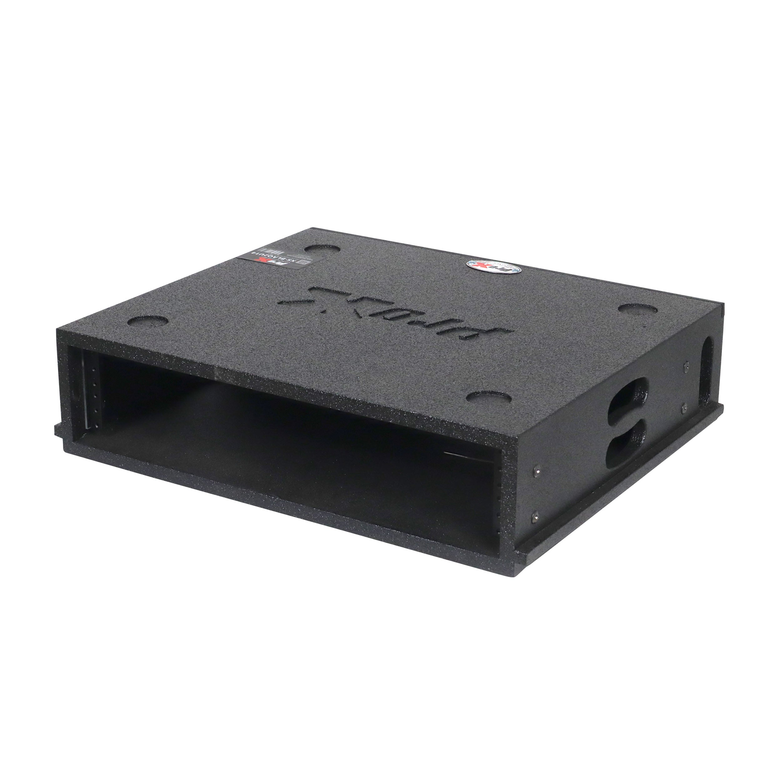 2U Rack Case 14" Deep Vertical Amp Rack Polyurea Coated BLAQ Series