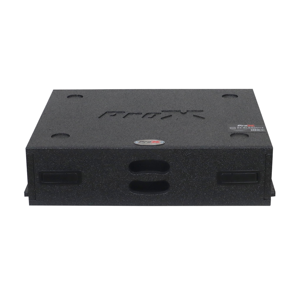 2U Rack Case 14" Deep Vertical Amp Rack Polyurea Coated BLAQ Series