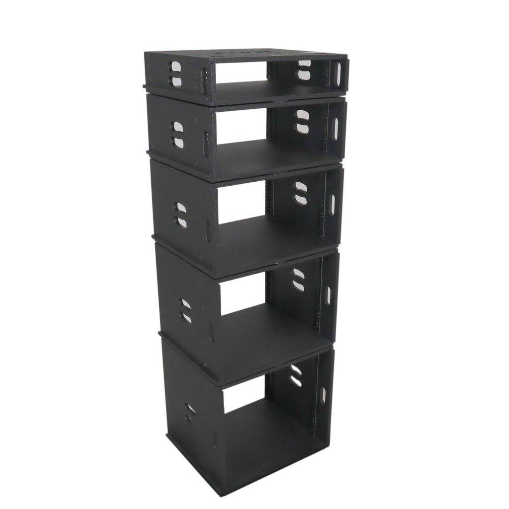 8U Rack Case 14" Deep Vertical Amp Rack Polyurea Coated BLAQ Series