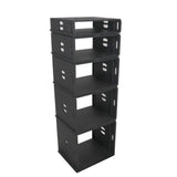 4U Rack Case 14" Deep Vertical Amp Rack Polyurea Coated BLAQ Series