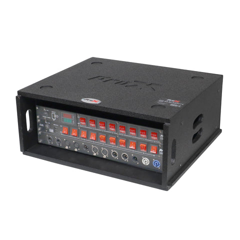 4U Rack Case 14" Deep Vertical Amp Rack Polyurea Coated BLAQ Series