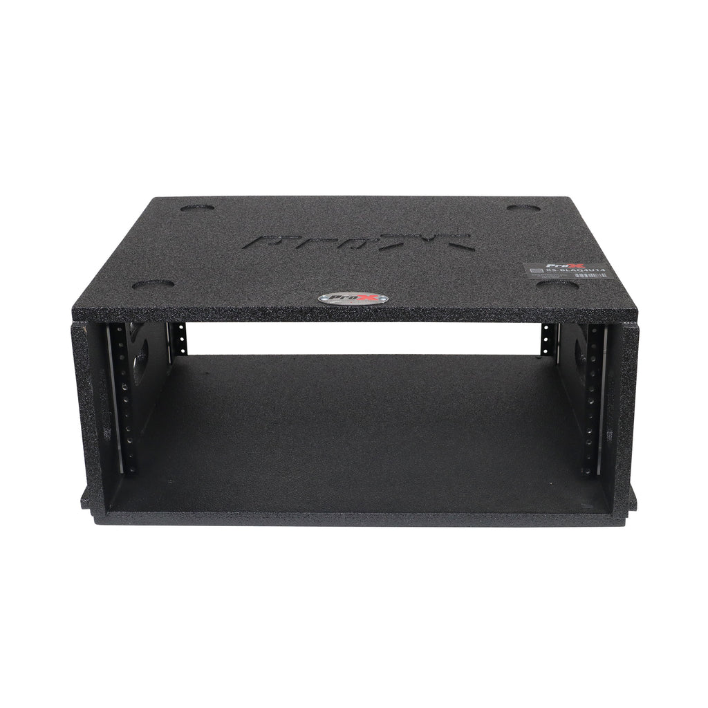 4U Rack Case 14" Deep Vertical Amp Rack Polyurea Coated BLAQ Series