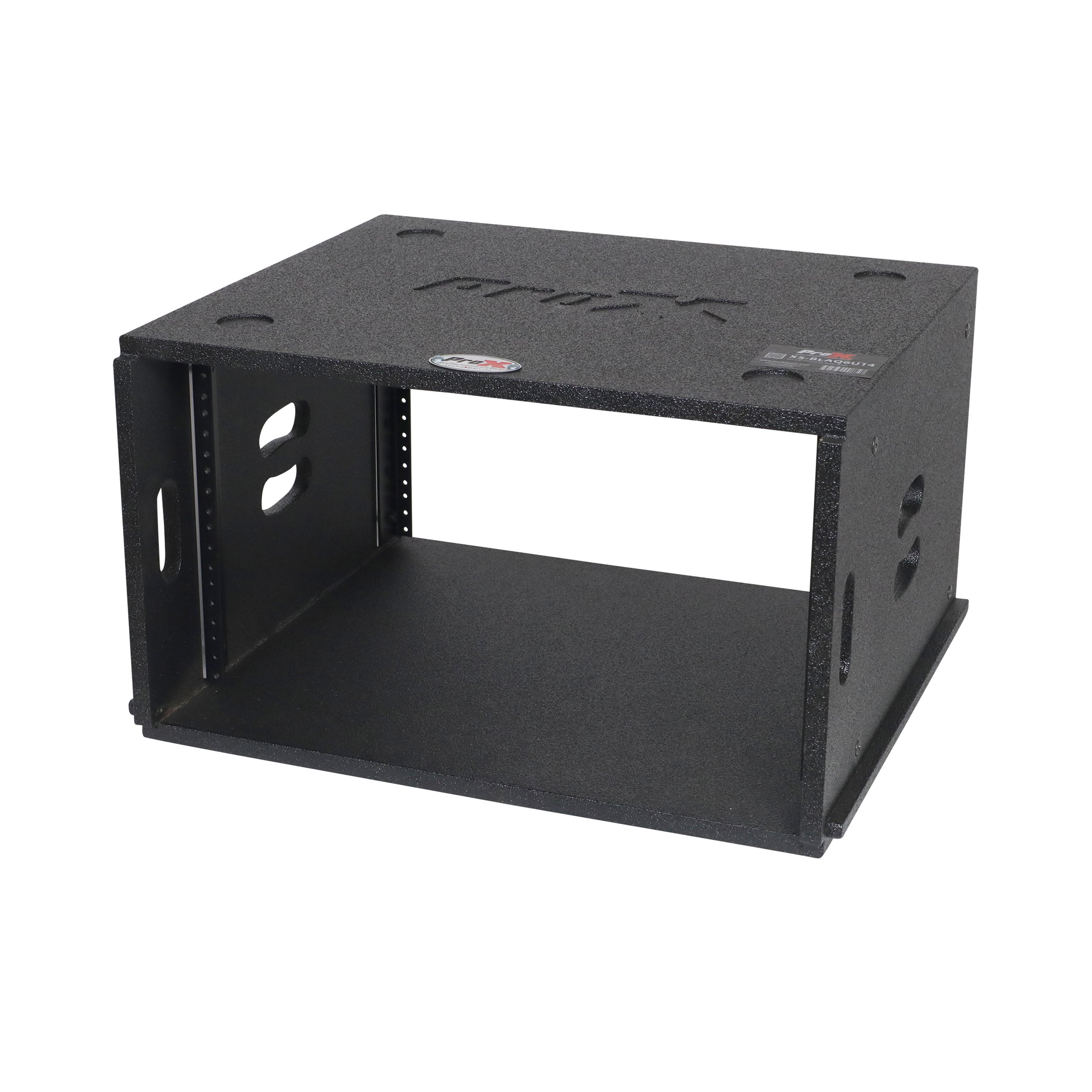 6U Rack Case 14" Deep Vertical Amp Rack Polyurea Coated BLAQ Series