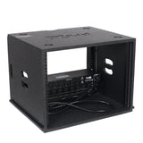 8U Rack Case 14" Deep Vertical Amp Rack Polyurea Coated BLAQ Series