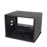8U Rack Case 14" Deep Vertical Amp Rack Polyurea Coated BLAQ Series