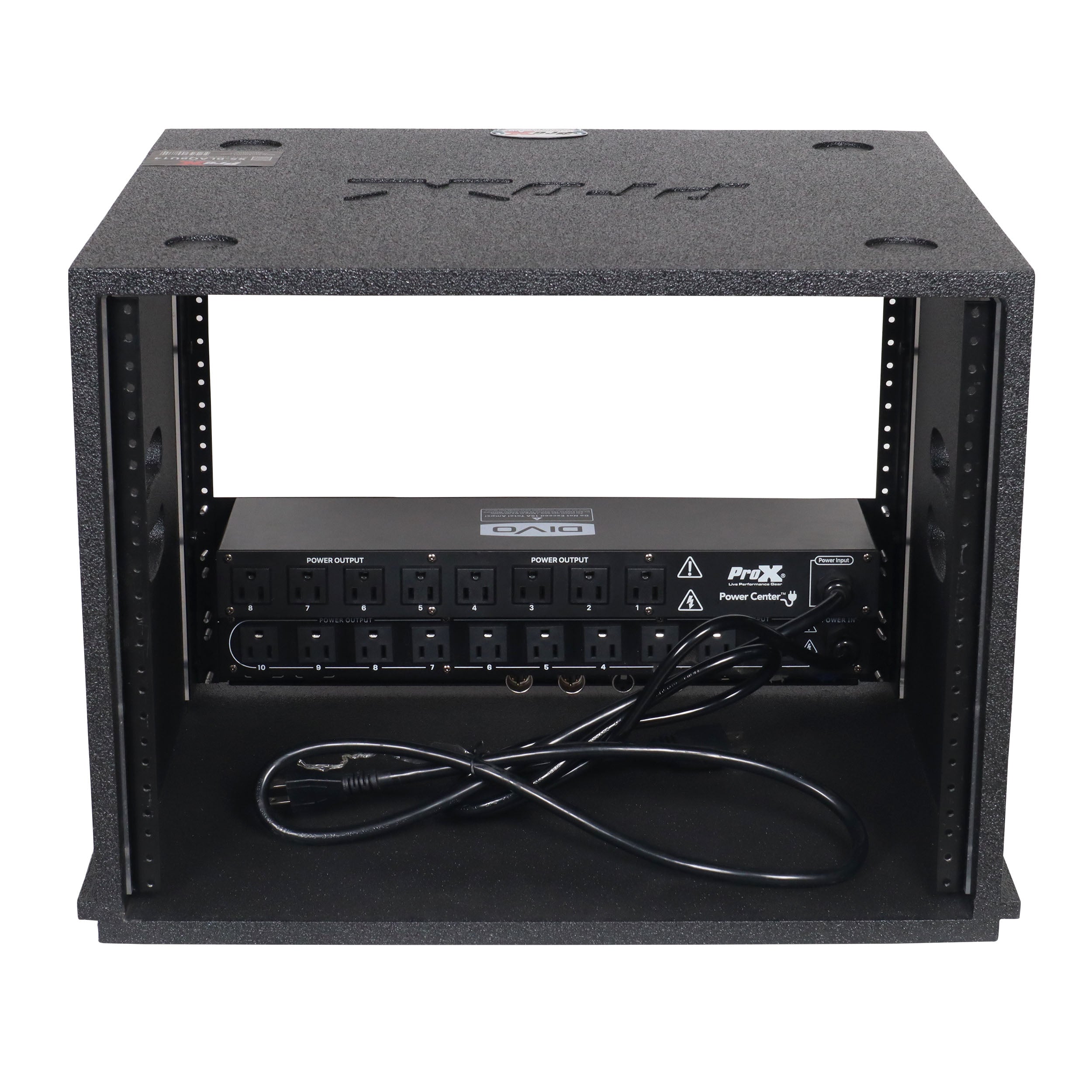 8U Rack Case 14" Deep Vertical Amp Rack Polyurea Coated BLAQ Series