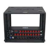 8U Rack Case 14" Deep Vertical Amp Rack Polyurea Coated BLAQ Series
