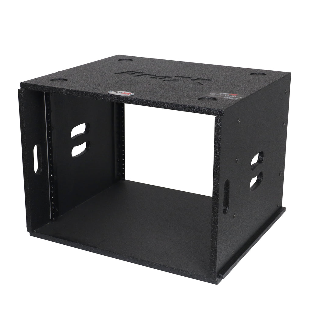 8U Rack Case 14" Deep Vertical Amp Rack Polyurea Coated BLAQ Series