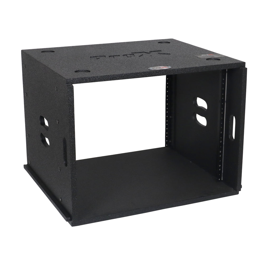 8U Rack Case 14" Deep Vertical Amp Rack Polyurea Coated BLAQ Series