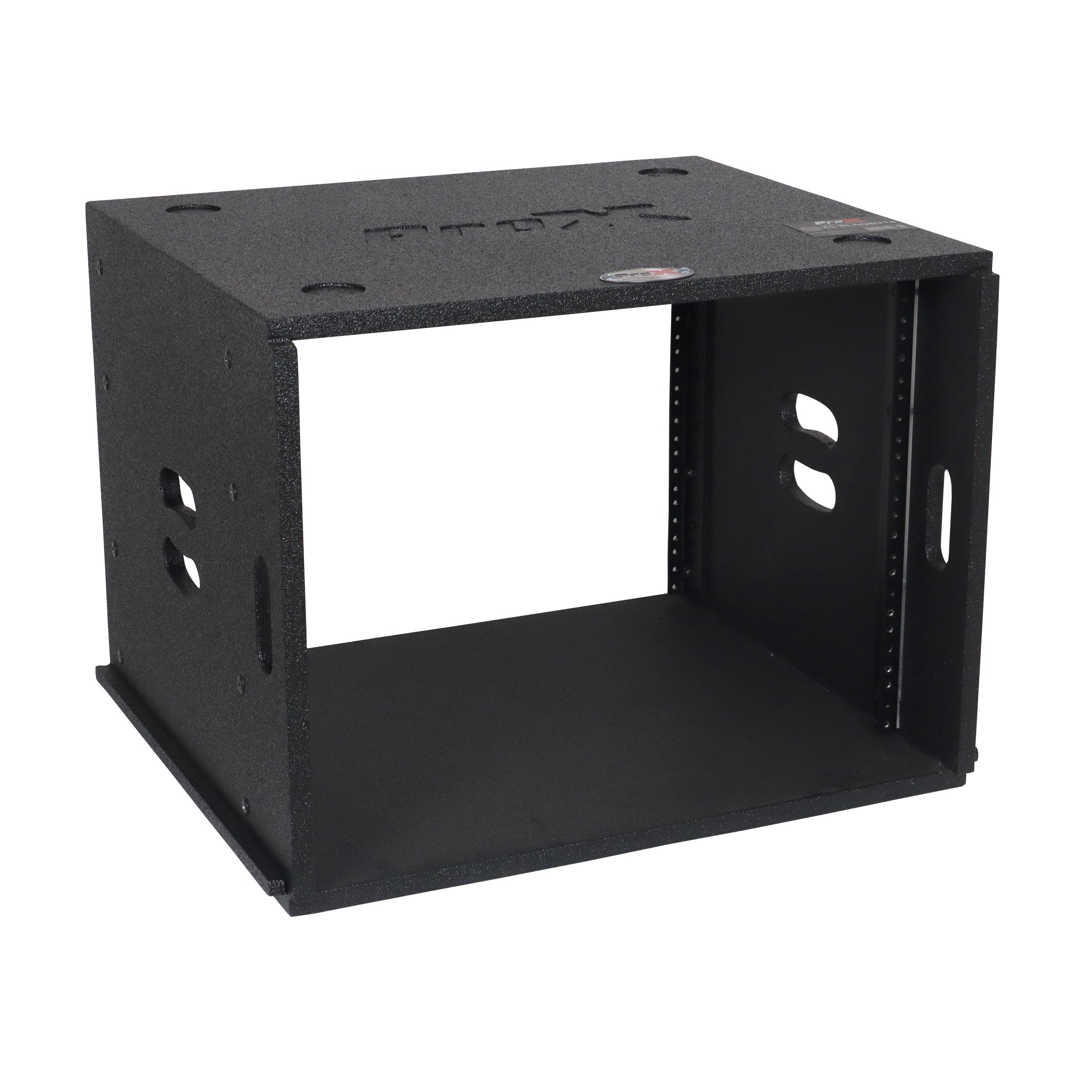 8U Rack Case 14" Deep Vertical Amp Rack Polyurea Coated BLAQ Series