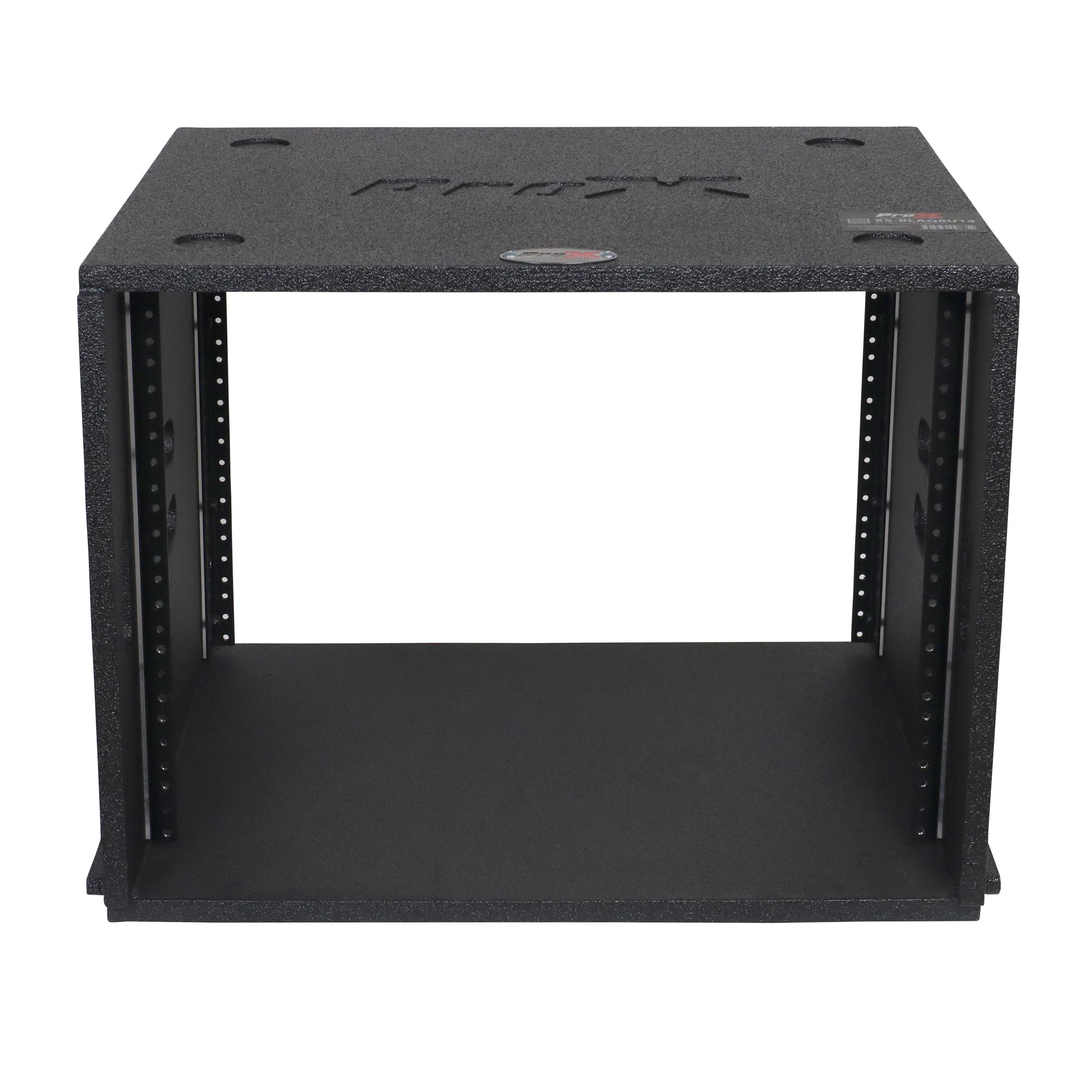 8U Rack Case 14" Deep Vertical Amp Rack Polyurea Coated BLAQ Series
