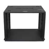 8U Rack Case 14" Deep Vertical Amp Rack Polyurea Coated BLAQ Series