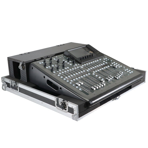 ATA Digital Audio Mixer Flight Case for Behringer X32 Compact Console with Doghouse compartment and Caster wheels