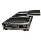 Universal DJ Coffin Case for 10" Mixer & 2 (8.5-9.5") CD Players W/Laptop Shelf & Wheels