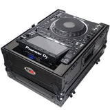 Flight Case for Pioneer CDJ-3000 DJS-1000 Denon SC6000 PRIME Large Format CD-Media Player Black on Black