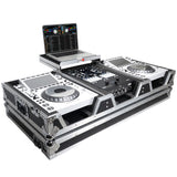 Flight Case DJ Coffin for Pioneer Mixer DJM-900NXS2 and 2 CDJ-3000 W-Wheels and Laptop Shelf