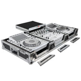 Flight Case DJ Coffin for Pioneer Mixer DJM-900NXS2 and 2 CDJ-3000 W-Wheels and Laptop Shelf