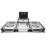 Flight Case DJ Coffin for Pioneer Mixer DJM-900NXS2 and 2 CDJ-3000 W-Wheels and Laptop Shelf