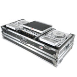 Flight Case DJ Coffin for Pioneer Mixer DJM-900NXS2 and 2 CDJ-3000 W-Wheels and Laptop Shelf