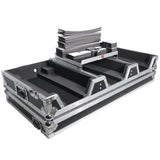 Flight Case DJ Coffin for Pioneer Mixer DJM-900NXS2 and 2 CDJ-3000 W-Wheels and Laptop Shelf