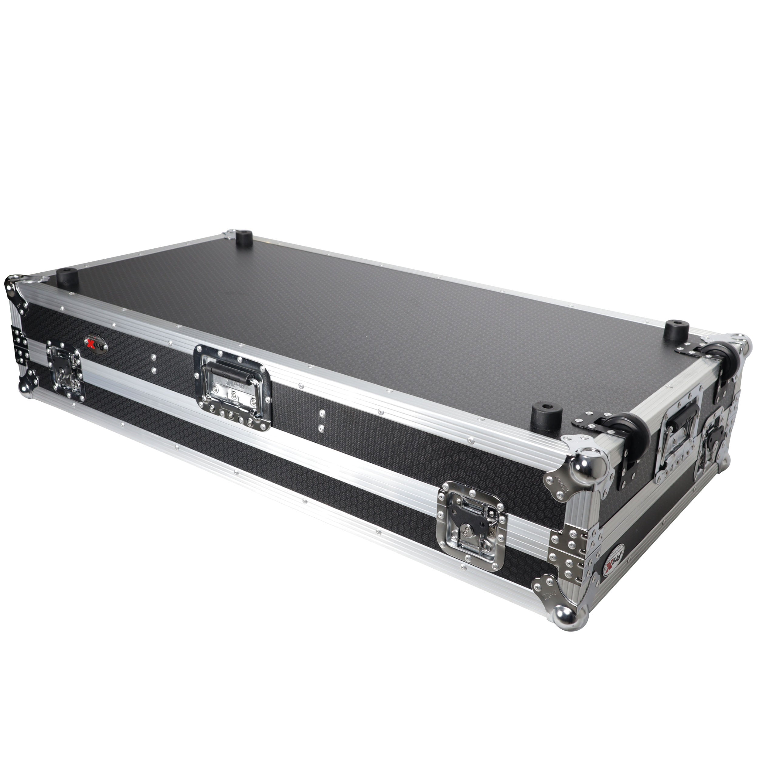 Flight Case DJ Coffin for Pioneer Mixer DJM-900NXS2 and 2 CDJ-3000 W-Wheels and Laptop Shelf