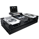 DJ Coffin Case for Pioneer 2X CDJ-3000 CD and DJM-900NXS2 Mixer W/Wheels & Laptop Shelf (Black on Black)