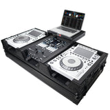 DJ Coffin Case for Pioneer 2X CDJ-3000 CD and DJM-900NXS2 Mixer W/Wheels & Laptop Shelf (Black on Black)