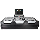 DJ Coffin Case for Pioneer 2X CDJ-3000 CD and DJM-900NXS2 Mixer W/Wheels & Laptop Shelf (Black on Black)
