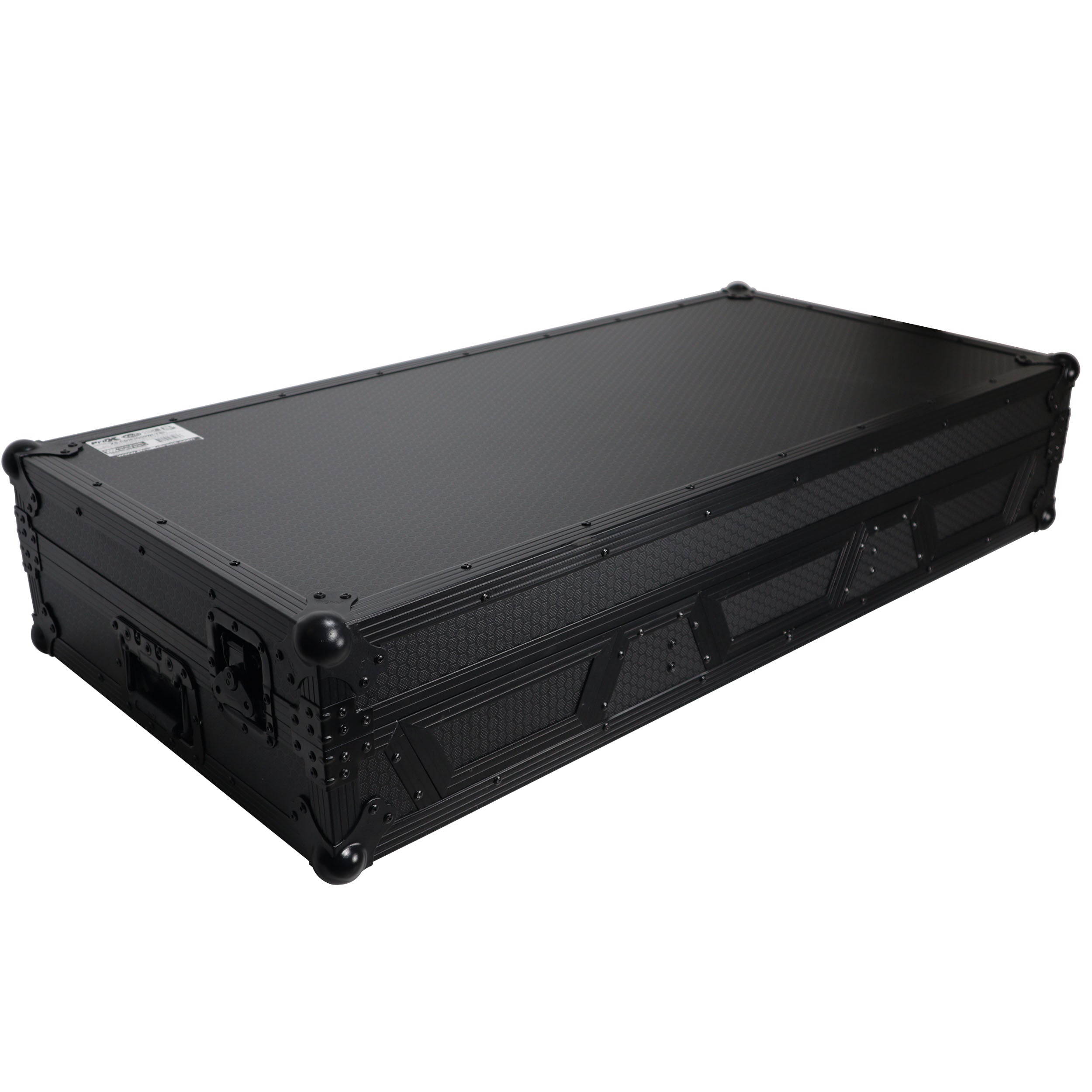 DJ Coffin Case for Pioneer 2X CDJ-3000 CD and DJM-900NXS2 Mixer W/Wheels & Laptop Shelf (Black on Black)