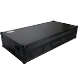 DJ Coffin Case for Pioneer 2X CDJ-3000 CD and DJM-900NXS2 Mixer W/Wheels & Laptop Shelf (Black on Black)
