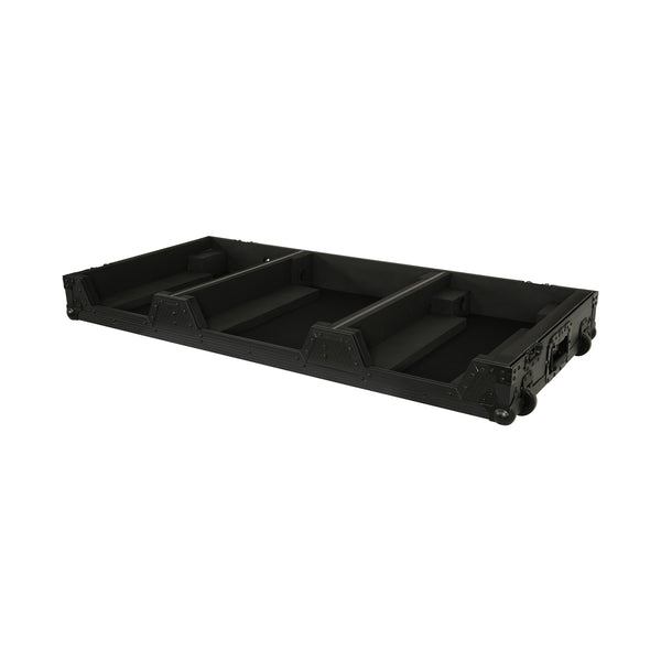 Fits 2x Pioneer CDJ 3000X Case / Pioneer DJM V10 / A9 Mixer All Black and Low profile Wheels