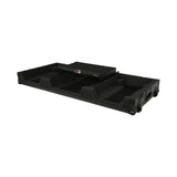 Fits 2x Pioneer CDJ 3000X Case / Pioneer DJM V10 / A9 Mixer w/ Laptop Shelf, All Black and Low profile Wheels