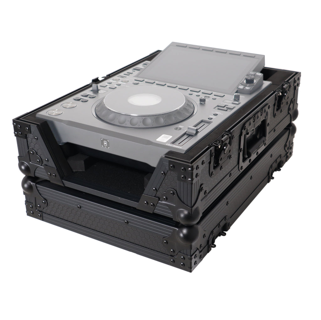 Black ATA Flight Case for AlphaTheta CDJ-3000X Pioneer CDJ-3000 DJ Media Player with Heavy-Duty Protection
