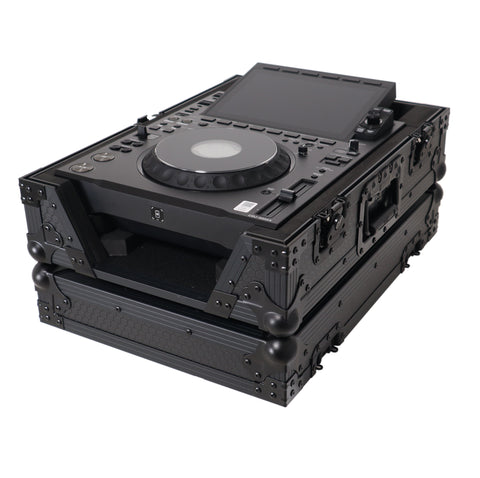 Black ATA Flight Case for AlphaTheta CDJ-3000X Pioneer CDJ-3000 DJ Media Player with Heavy-Duty Protection