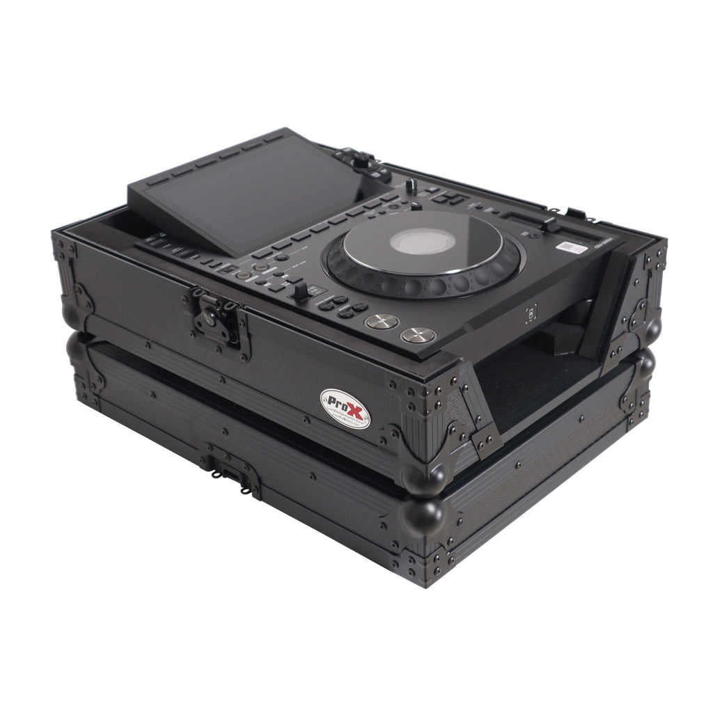 Black ATA Flight Case for AlphaTheta CDJ-3000X Pioneer CDJ-3000 DJ Media Player with Heavy-Duty Protection