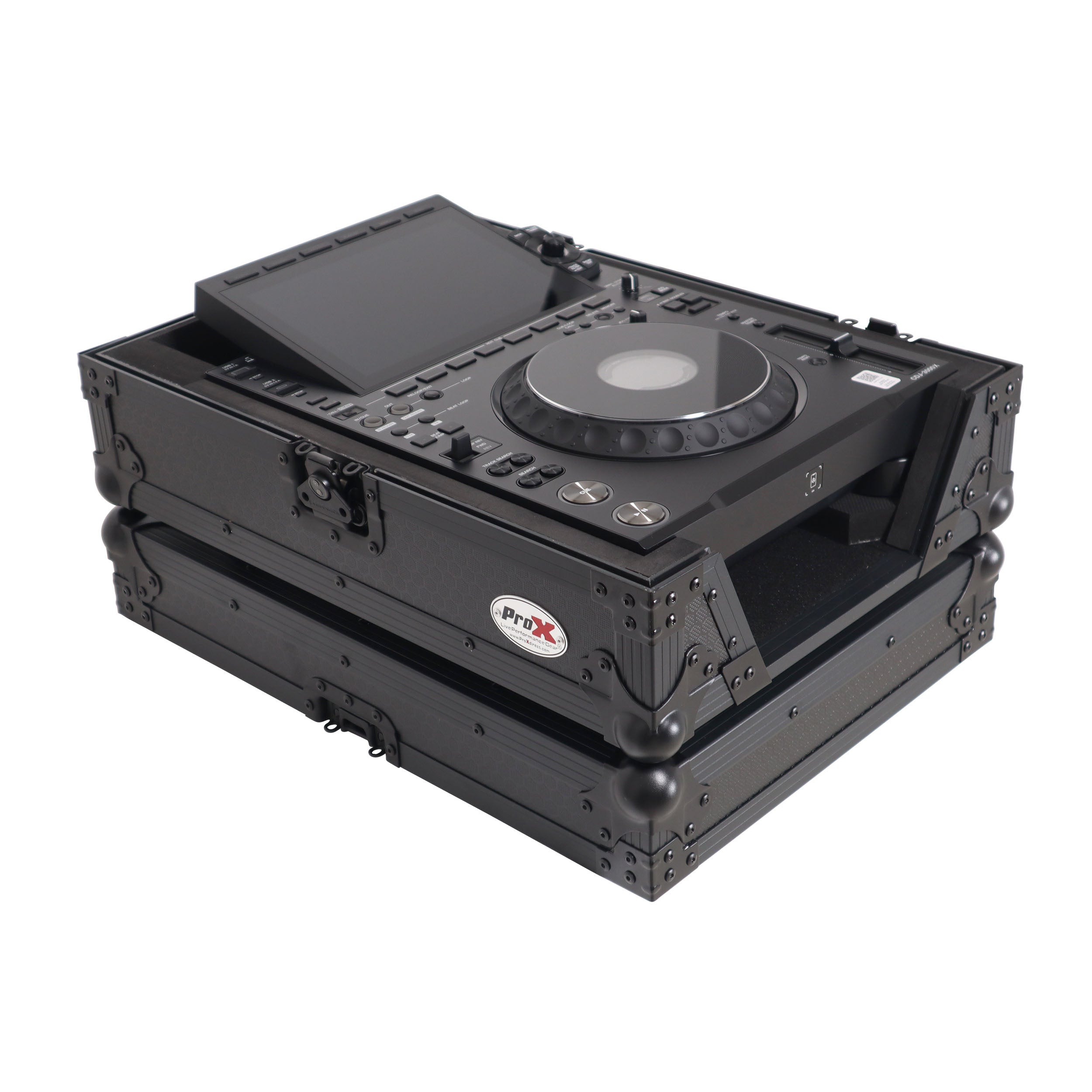 Black ATA Flight Case for AlphaTheta CDJ-3000X Pioneer CDJ-3000 DJ Media Player with Heavy-Duty Protection