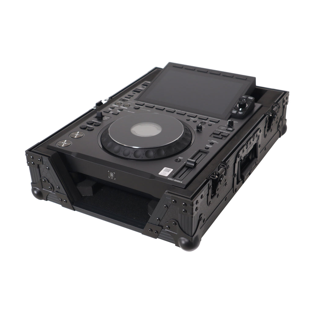 Black ATA Flight Case for AlphaTheta CDJ-3000X Pioneer CDJ-3000 DJ Media Player with Heavy-Duty Protection