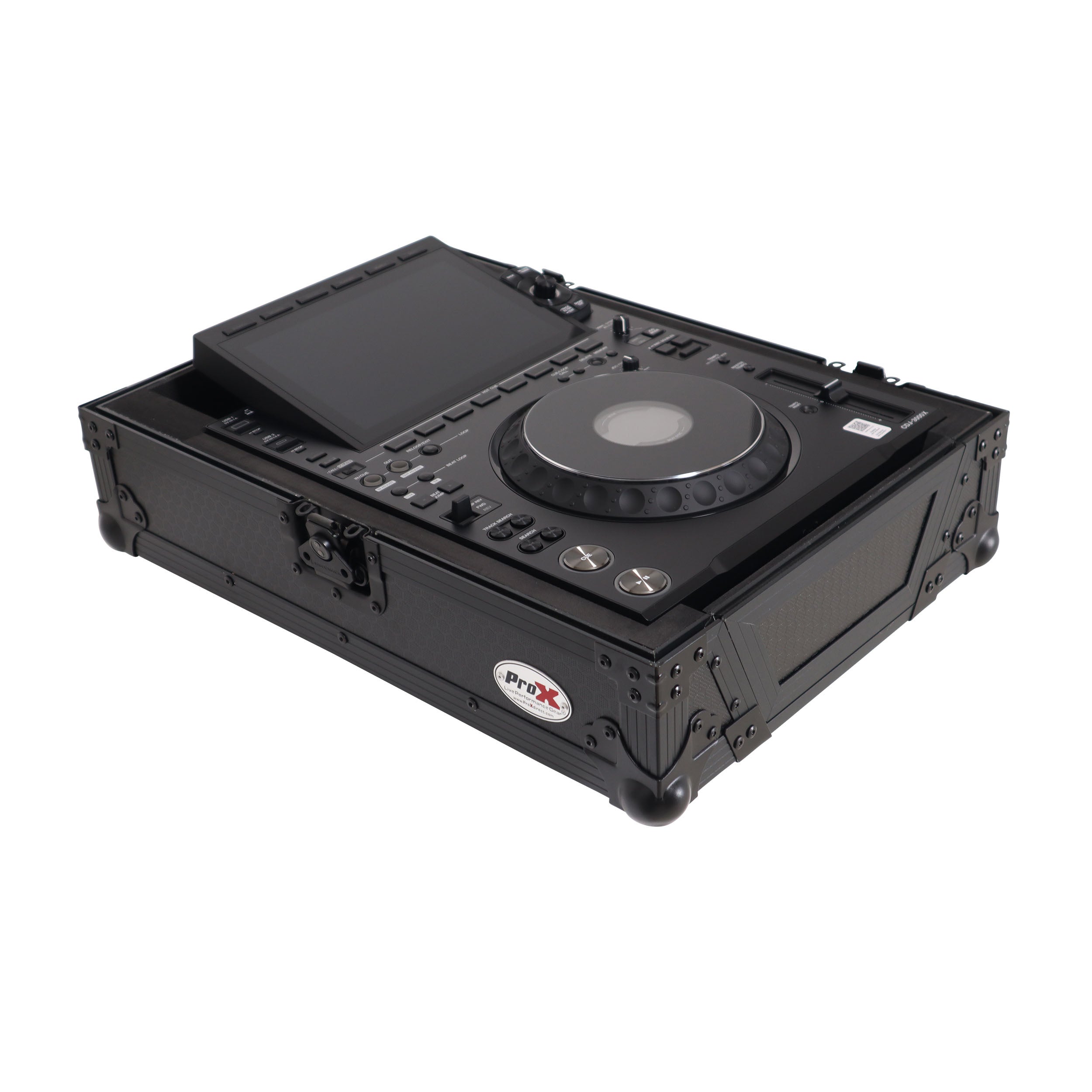 Black ATA Flight Case for AlphaTheta CDJ-3000X Pioneer CDJ-3000 DJ Media Player with Heavy-Duty Protection