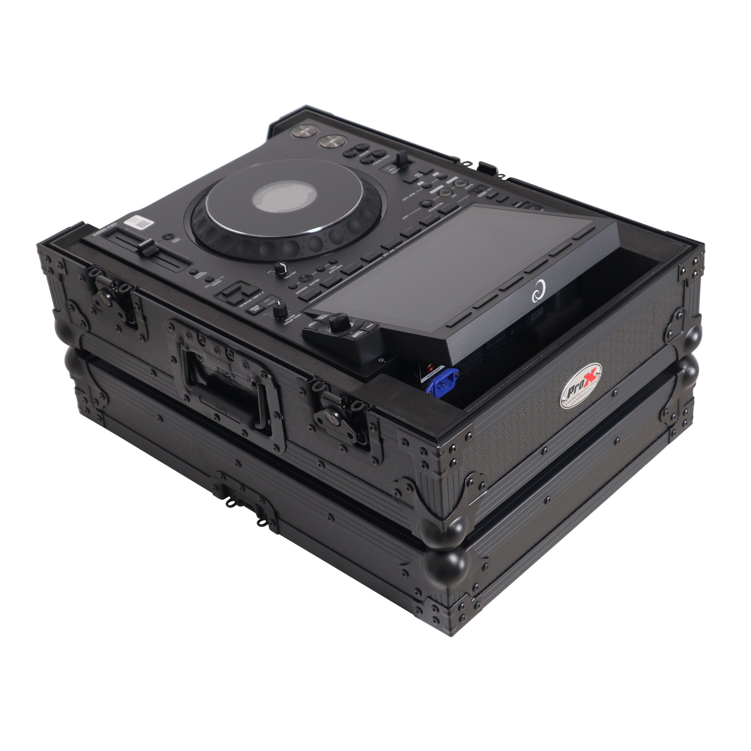 Black ATA Flight Case for AlphaTheta CDJ-3000X Pioneer CDJ-3000 DJ Media Player with Heavy-Duty Protection