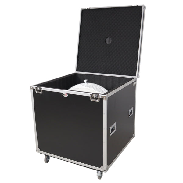 30" Mirror Ball Flight Road Case with wheels and Stay open hinge door