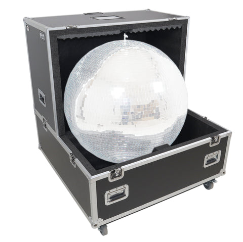 40" Mirror Ball Flight Road Case with wheels and two removable top cover
